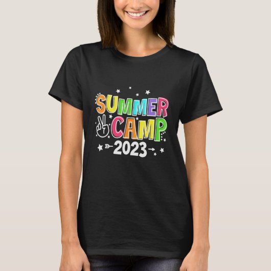 2023 Summer Camp For Friends And Mates To Sign Aut T-shirt (Voorkant)