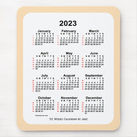 2023 Tarwe 52-wekenkalender door Janz Muismat (Voorkant)