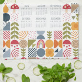 2023 Tea Towel Calendar Bauhaus Floral Kathrin Leg Theedoek (Gevouwen)