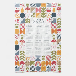 2023 Tea Towel Calendar Bauhaus Floral Kathrin Leg Theedoek