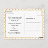 2023 Tijdelijk Glitter-script - Moderne gouden fot Briefkaart (Achterkant)