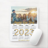 2023 Tijdelijk Glitter-script - Moderne gouden fot Muismat (Met muis)