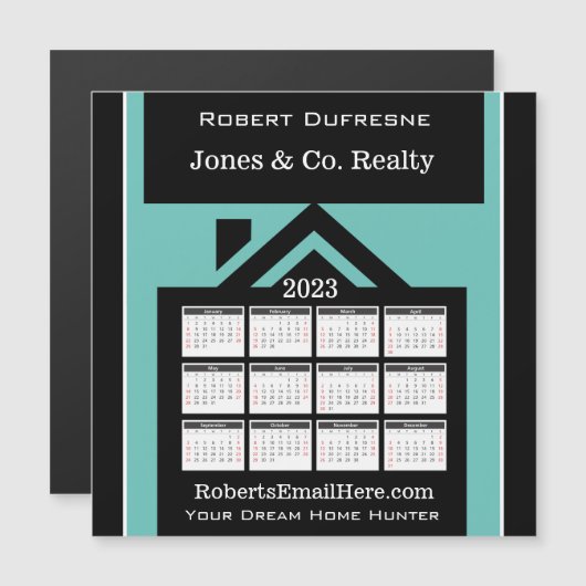 2023 Tijdelijk Huis Gepersonaliseerd Magnet (Voorkant / Achterkant)