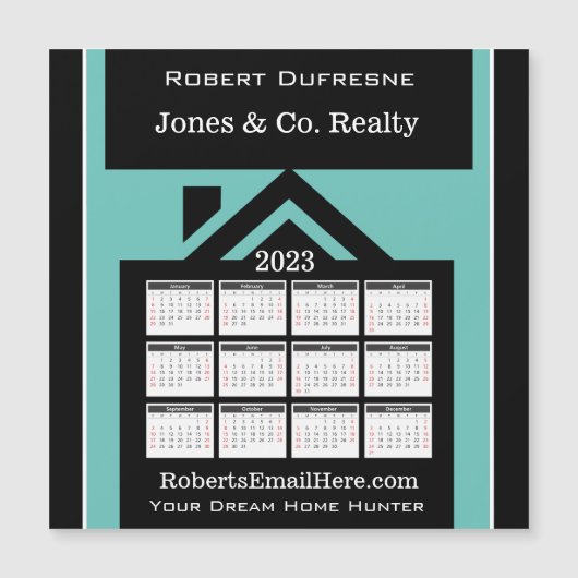 2023 Tijdelijk Huis Gepersonaliseerd Magnet (Voorkant)