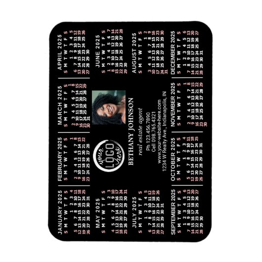 2023 Tijdschema - Aangepaste zakelijke Logo - Gema Magneet (Verticaal)