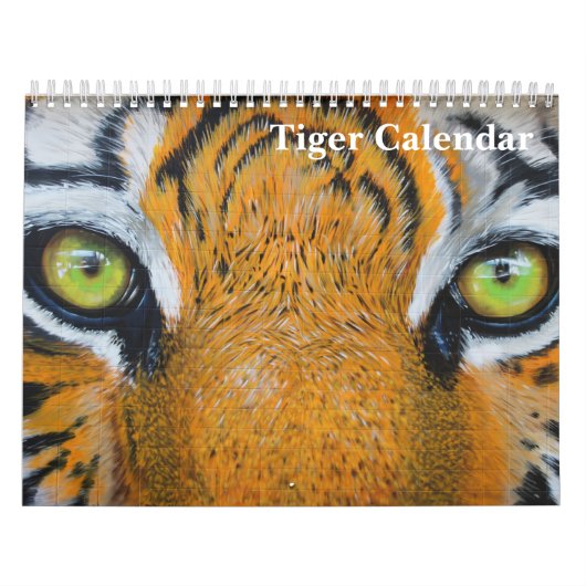 2023 Tijger Fotografie in het wild levende dieren Kalender (Hoes)