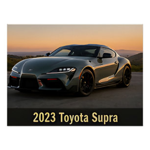 2023 Toyota Supra moderne Japanse sportwagen Perfect Poster