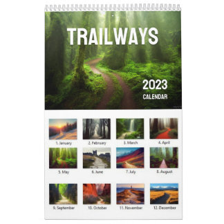 2023 Trailways Calendar, 12-maands Wall Calendar Kalender