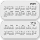 2023 Transparante kalender 2024 van Janz Sticker (Voorkant)