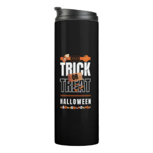 2023 Trick or treat-Halloween Ontwerp Thermosbeker