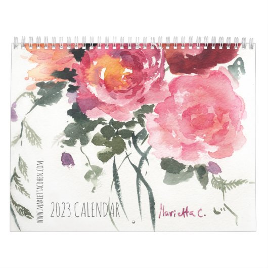 2023 Twee pagina's Gemiddelde, Witte Agenda Kalender (Hoes)