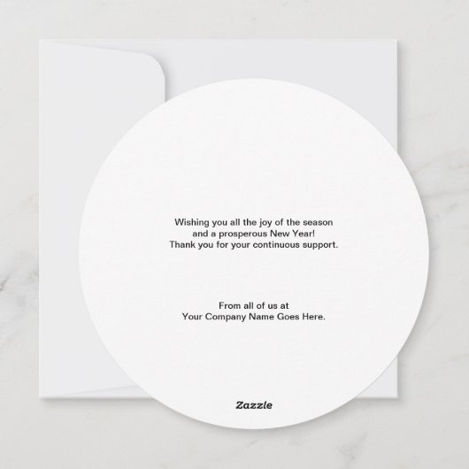 2023 Vakantie en groene, aangepaste Logo Feestdagenkaart (Achterkant)