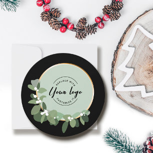 2023 Vakantie en groene, aangepaste Logo Feestdagenkaart