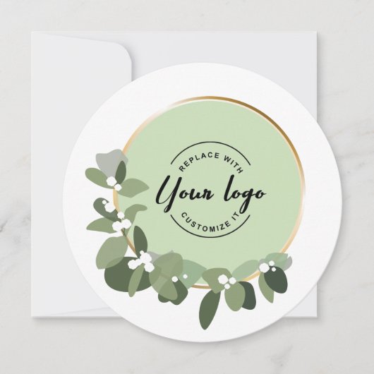 2023 Vakantiedagen - Groene Logo op maat Feestdagenkaart (Voorkant)