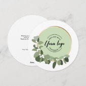 2023 Vakantiedagen - Groene Logo op maat Feestdagenkaart (Voorkant / Achterkant)