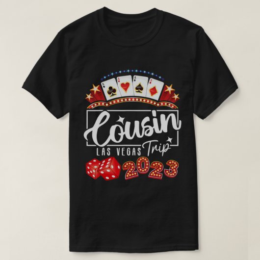2023 Vegas neef reis naar Birthday Party Las Vega T-shirt (Design voorkant)