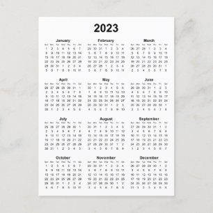 2023 Verticale agenda Briefkaart