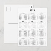 2023 Verticale agenda Briefkaart (Voorkant / Achterkant)