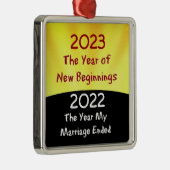 2023 vieren het Ornament van het metaal van Divorc (Rechts)