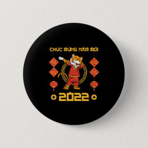 2023 Vietnamees nieuwjaar Chuc Mung Nam Moi Ronde Button 5,7 Cm