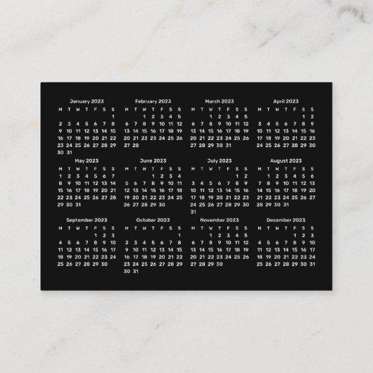 2023 Visitekaartje voor speciale acties - Maandag  (Achterkant)