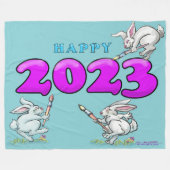 2023 Vliegtuigbak Fleece Deken (Voorkant (Horizontaal))