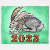 2023 Vliegtuigbak Fleece Deken (Voorkant (Horizontaal))