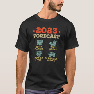 2023 Voorspelde nieuwe mama vader verwacht Baby ko T-shirt