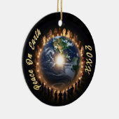 2023 Vrede op Aarde Custom Mooi Keramisch Ornament (Rechts)