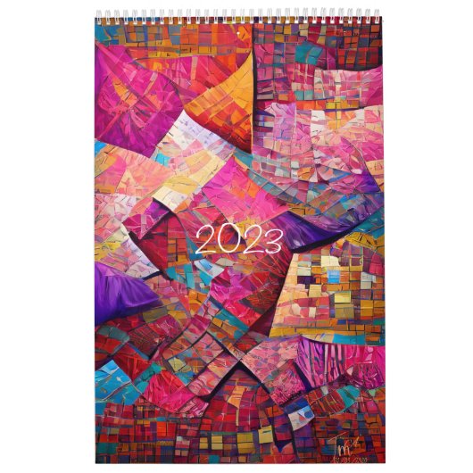 2023 Waiola Quilting OnePage MediumCalendar, White Kalender (Hoes)