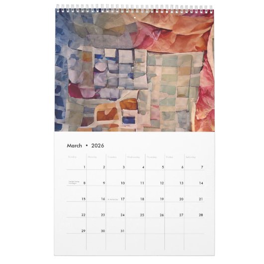 2023 Waiola Quilting OnePage MediumCalendar, White Kalender (Mar 2026)