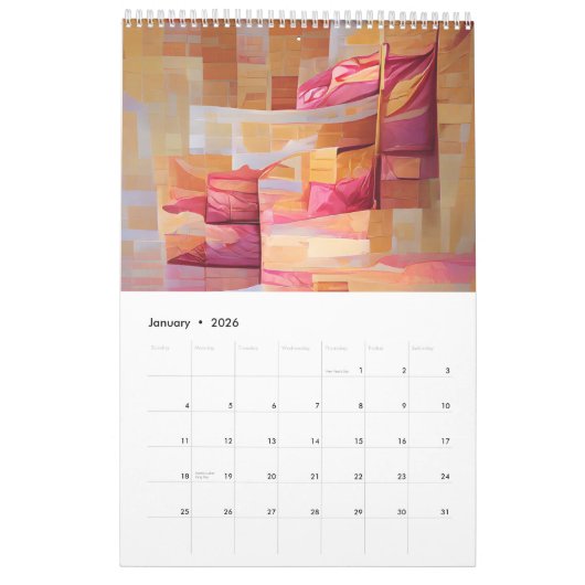 2023 Waiola Quilting OnePage MediumCalendar, White Kalender (Jan 2026)