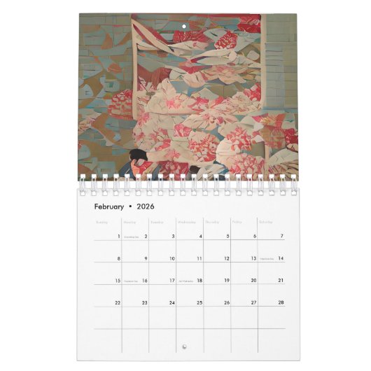 2023 Waiola Quilting Two Page SmallCalendar, White Kalender (Feb 2026)