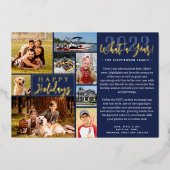 2023 Wat Een Jaar Foto Collage 2024 Agenda Folie Feestdagenkaart (Voorkant)