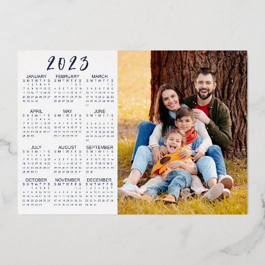 2023 Wat Een Jaar Foto Collage 2024 Agenda Folie Feestdagenkaart (Achterkant)