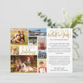 2023 Wat een jaar fotocollage 2024 kalender Feestdagenkaart (Staand voorkant)