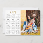 2023 Wat een jaar fotocollage 2024 kalender Feestdagenkaart (Achterkant)