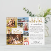 2023 Wat een jaar fotocollage 2024 kalender Feestdagenkaart (Staand voorkant)