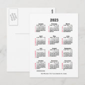 2023 White 52 Week ISO Calendar by Janz Briefkaart (Voorkant / Achterkant)