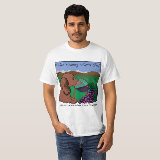 2023 Wijn Country Wiener Fest T-shirt on white (Voorkant volledig)