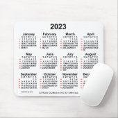 2023 Witte 52 weken ISO-kalender door Janz Muismat (Met muis)