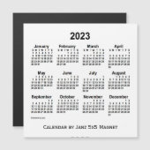 2023 Witte Agenda van Janz 5x5 Magnet (Voorkant / Achterkant)