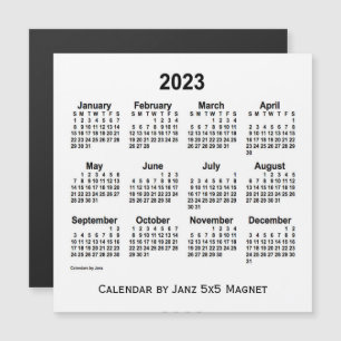 2023 Witte Agenda van Janz 5x5 Magnet