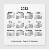 2023 Witte Agenda van Janz 5x5 Magnet (Voorkant)