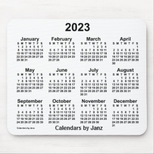 2023 Witte kalender van de Janz-Muismat Muismat