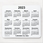 2023 Witte kalender van Janz Muismat (Voorkant)