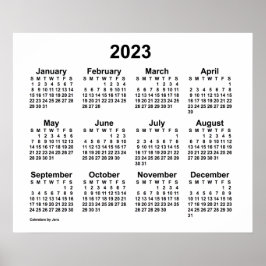 2023 Witte Wandkalender van Janz Poster