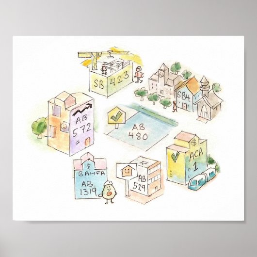 2023 Woningrekeningen diversen Poster (Voorkant)