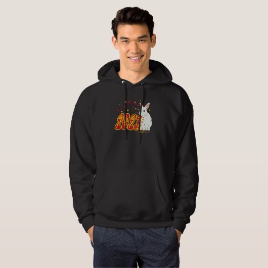 2023 Year of the Rabbit Chinese New Year Rabbit Hoodie (Voorkant volledig)