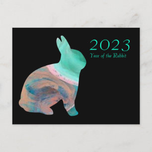 2023 Year of the Rabbit Chinese Zodiac by Janz Feestdagenkaart